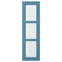LERHYTTAN glass door, blue, 30x100 cm