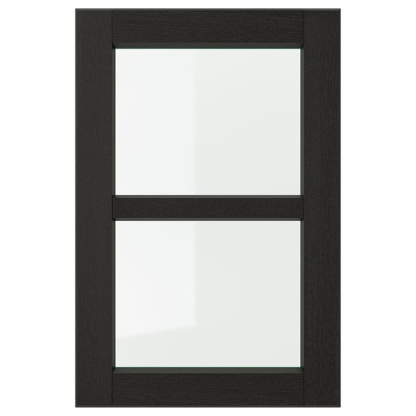 LERHYTTAN - LERHYTTAN Glass door, black stained, 40x60 cm
