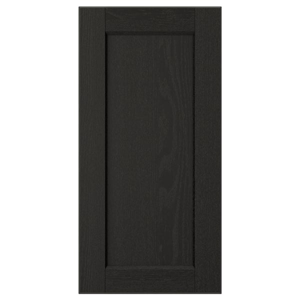 LERHYTTAN door, black stained, 30x60 cm