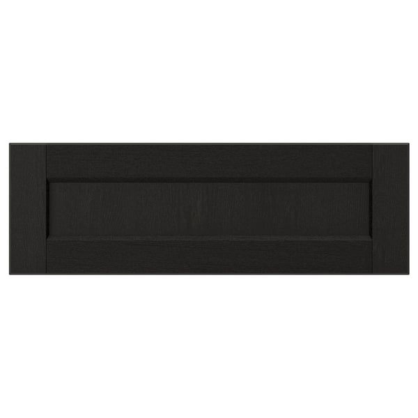 LERHYTTAN drawer front, black stained, 60x20 cm