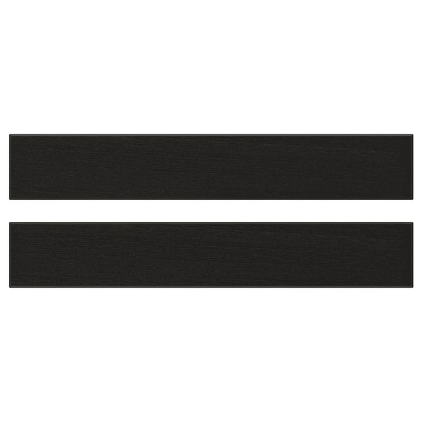 LERHYTTAN drawer front, black stained, 60x10 cm, 2 pack