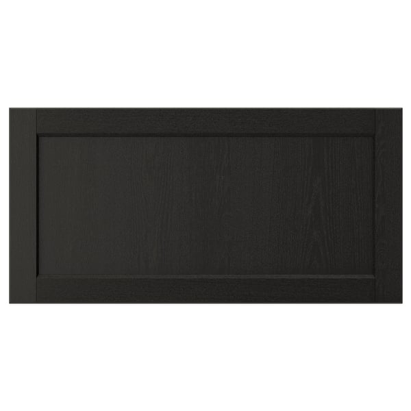LERHYTTAN drawer front, black stained, 80x40 cm