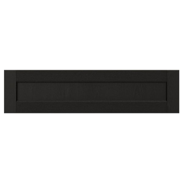 LERHYTTAN drawer front, black stained, 80x20 cm