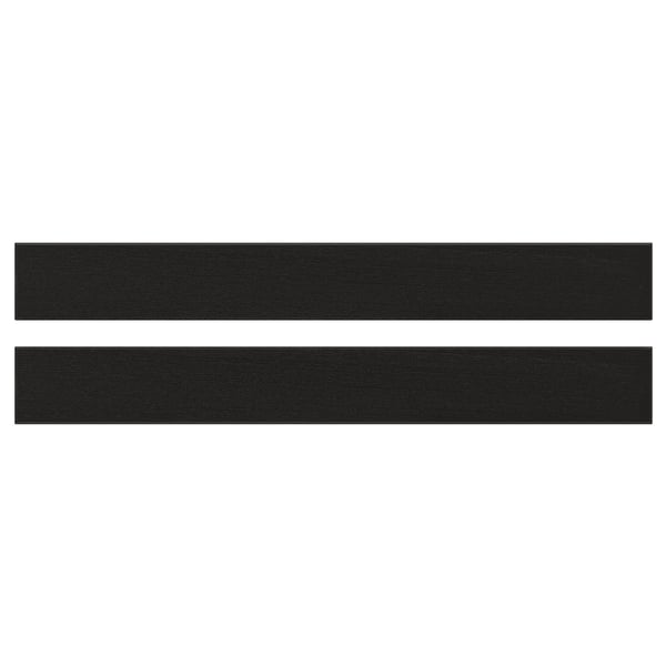 LERHYTTAN drawer front, black stained, 80x10 cm, 2 pack
