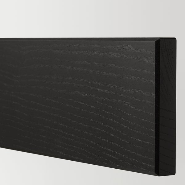 LERHYTTAN drawer front, black stained, 80x10 cm, 2 pack