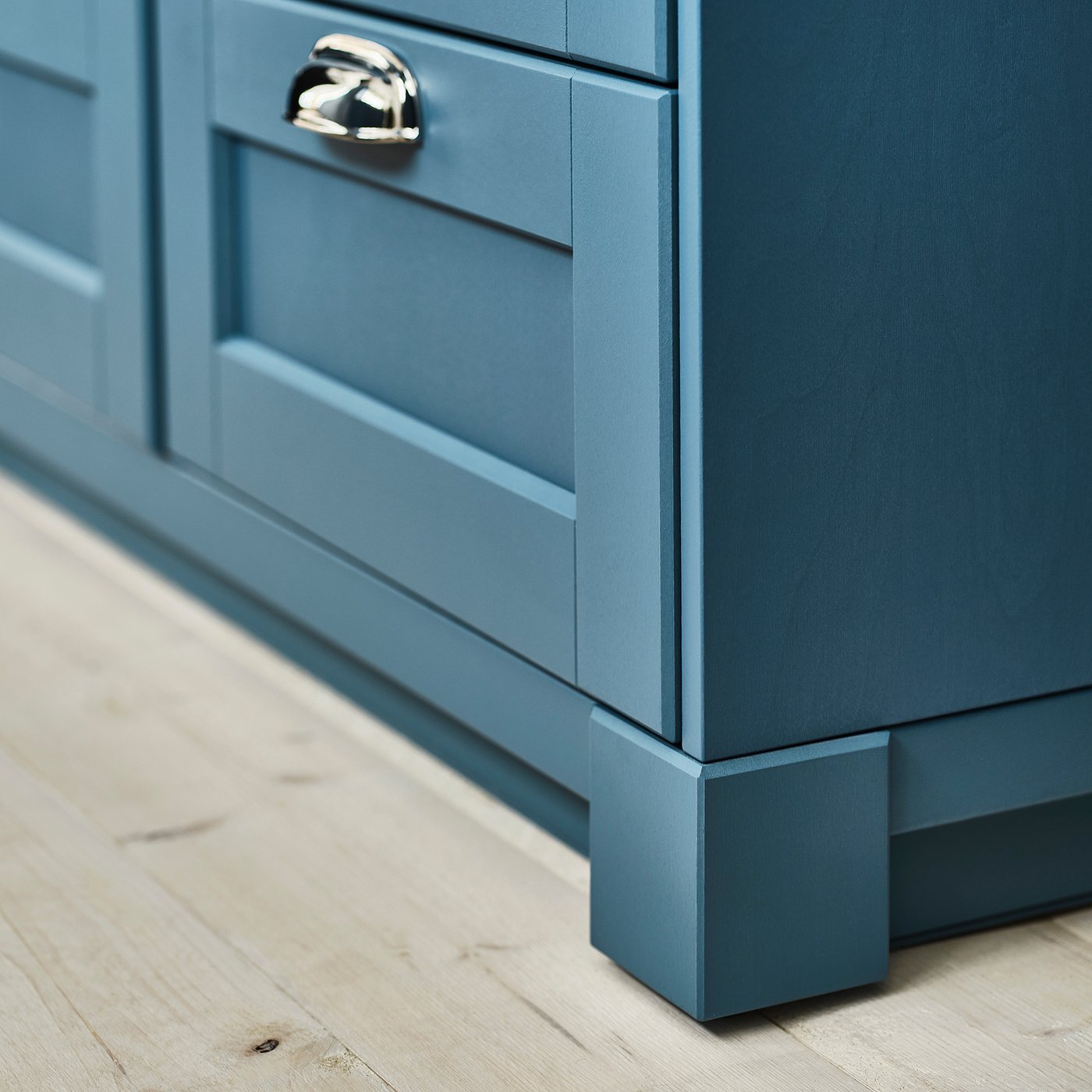 LERHYTTAN corner leg for decorative plinth, blue, 8 cm, 2 pack