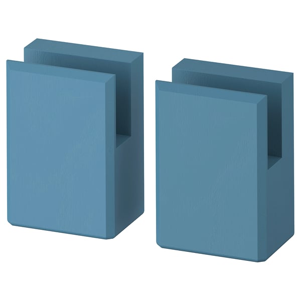 LERHYTTAN leg for decorative plinth, blue, 8 cm