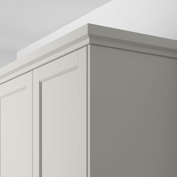 LERHYTTAN deco strip, contoured edge, light grey, 221 cm