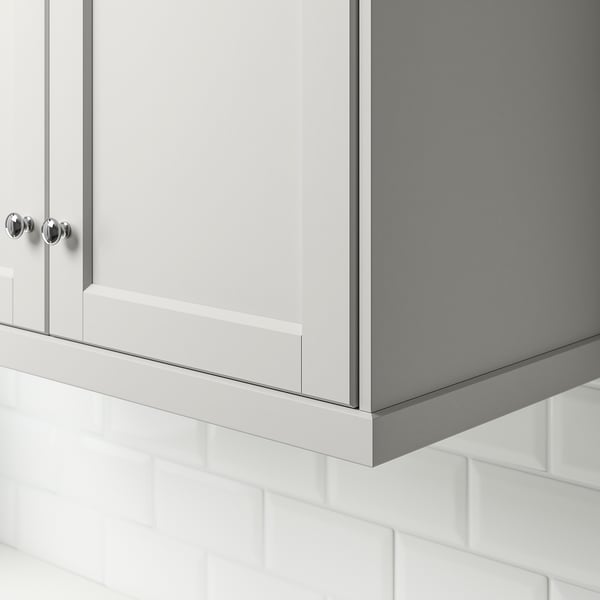 LERHYTTAN - LERHYTTAN Deco strip, contoured edge, light grey, 221 cm