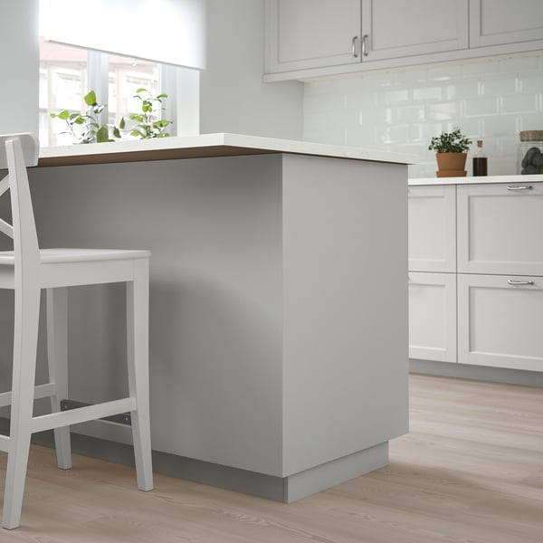LERHYTTAN cover panel, light grey, 39x240 cm