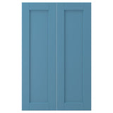LERHYTTAN 2-p door f corner base cabinet set, blue, 25x80 cm
