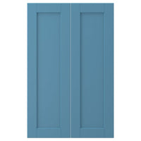 LERHYTTAN 2-p door f corner base cabinet set, blue, 25x80 cm