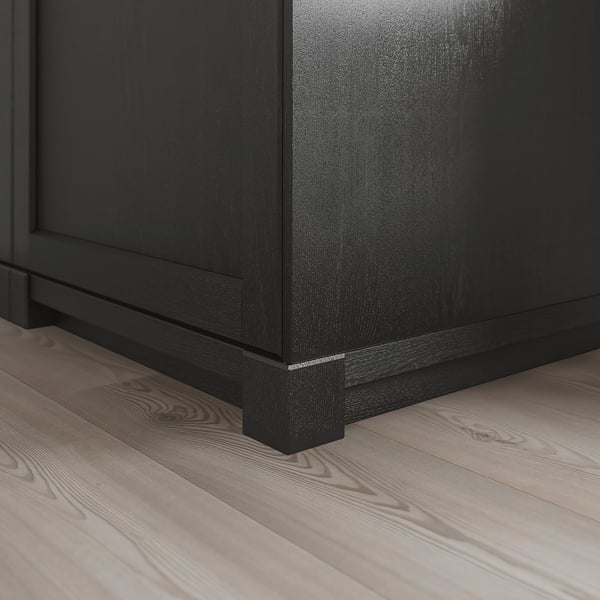 LERHYTTAN decorative plinth, black stained, 220 cm