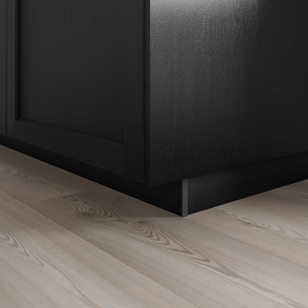 LERHYTTAN plinth, black stained, 220x8 cm
