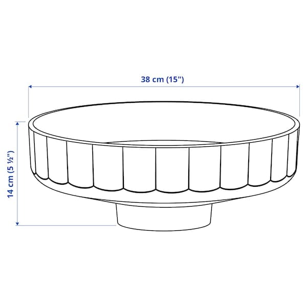 Ikea LERSJÖN - Countertop washbasin with siphon, white,38x14 cm