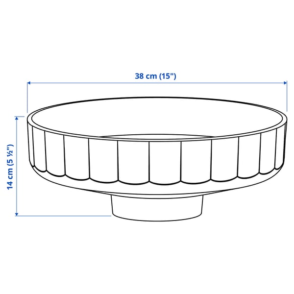 LERSJÖN - LERSJÖN Countertop wash-basin w water trap, white, 38x14 cm