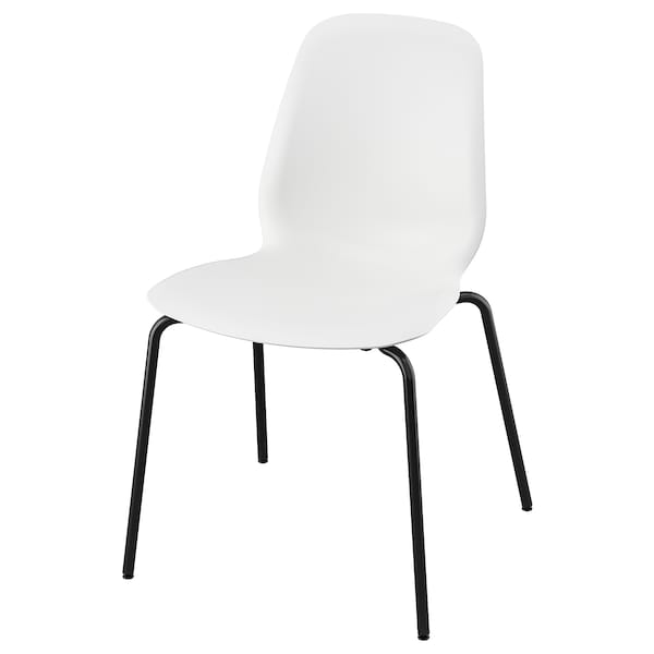 LIDÅS - Chair, white/Sefast black