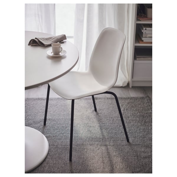LIDÅS chair, white/Sefast black, 45x81x50 cm