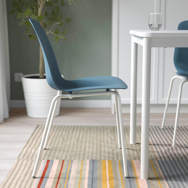 LIDÅS - LIDÅS Chair, blue/Sefast white