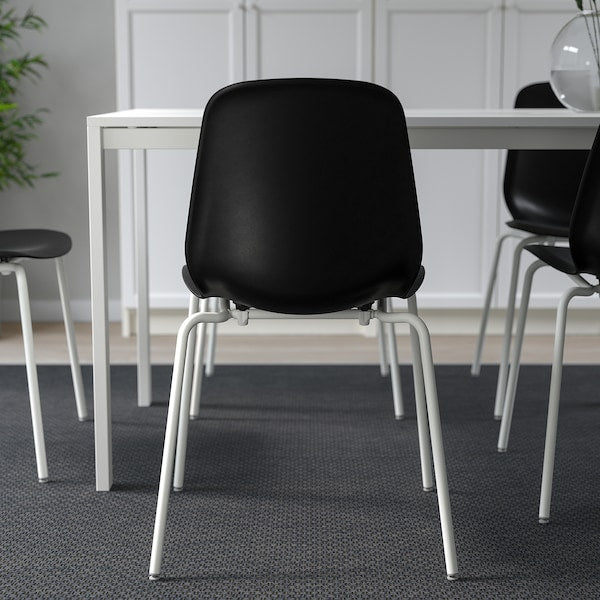 LIDÅS - Chair, black/Sefast white