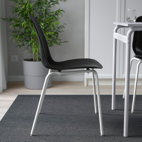 LIDÅS - Chair, black/Sefast white