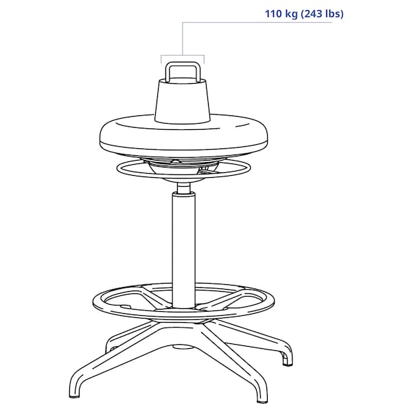 Ikea LIDKULLEN Stool for active seat - Gunnared beige ,