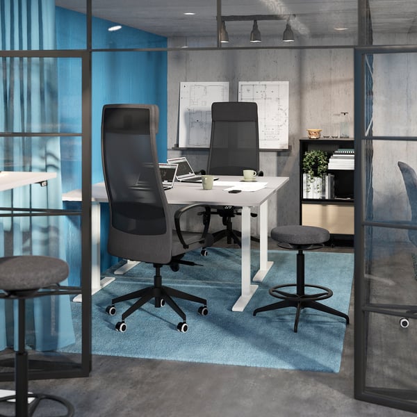LIDKULLEN Stool for active seat - Gunnared dark grey ,