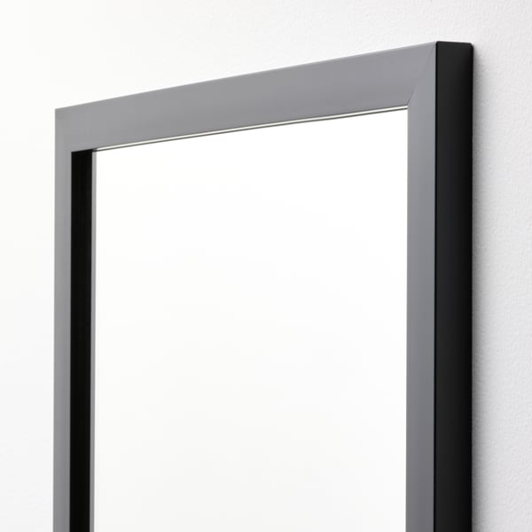 LILJETRÄD mirror, black, 30x115 cm