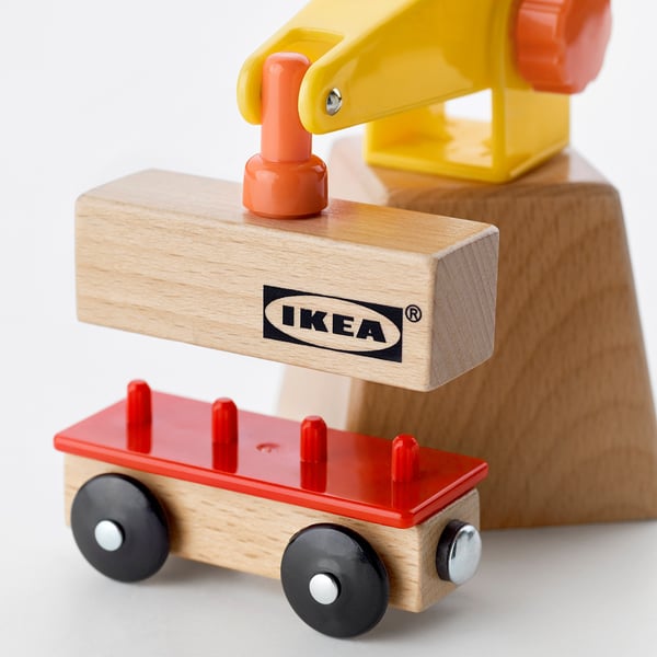 LILLABO - Crane and wagon set, 3 pieces , 3 pezzi