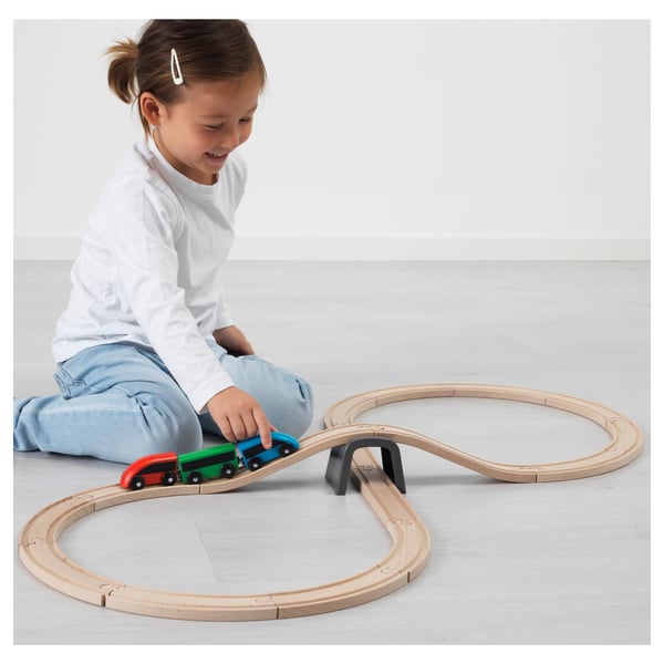 LILLABO - LILLABO 20-piece basic train set, multicolour