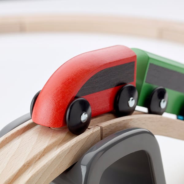 LILLABO - LILLABO 20-piece basic train set, multicolour