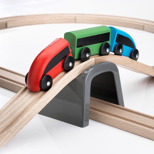 LILLABO - LILLABO 20-piece basic train set, multicolour