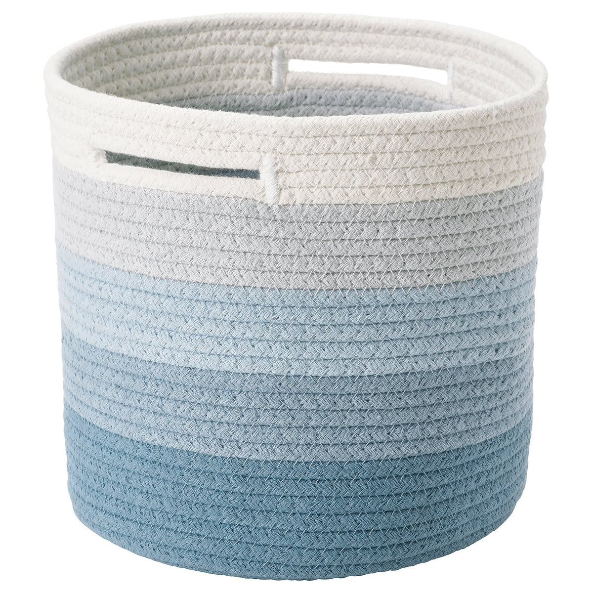 LILLÅKRE basket, braided/blue multicolour, 20x20 cm