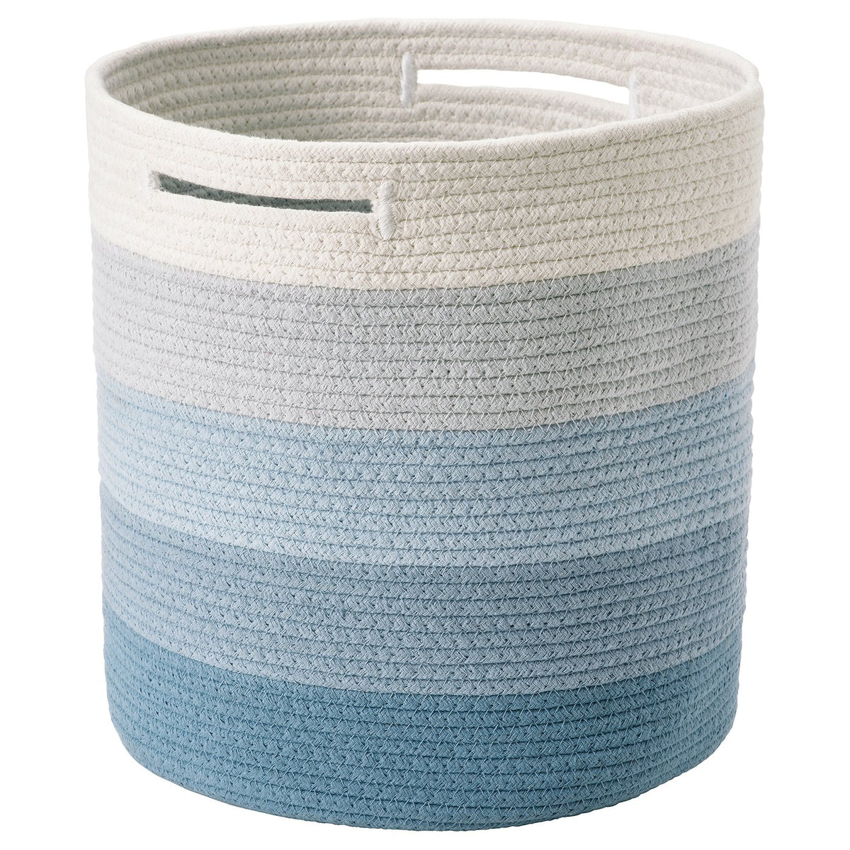 LILLÅKRE basket, braided/blue multicolour, 30x30 cm