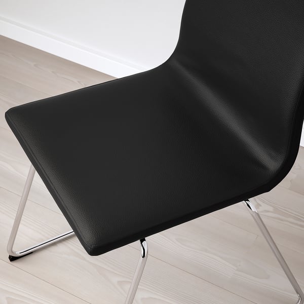 LILLÅNÄS chair, chrome-plated/Bomstad black, 48x87x54 cm