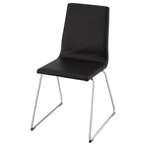 LILLÅNÄS chair, chrome-plated/Bomstad black, 48x87x54 cm