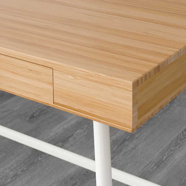 LILLÅSEN desk, bamboo, 102x49 cm