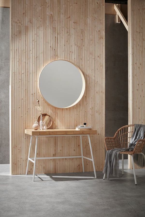 LILLÅSEN desk, bamboo, 102x49 cm