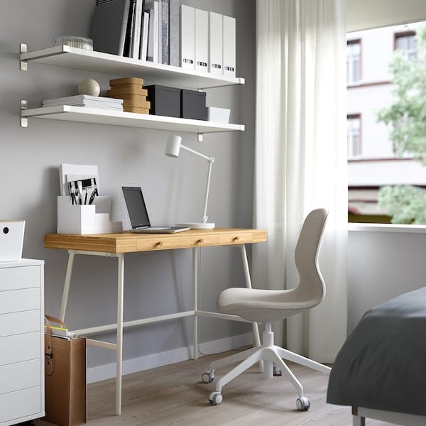 Ikea LILLÅSEN - Desk, bamboo, 102x49 cm