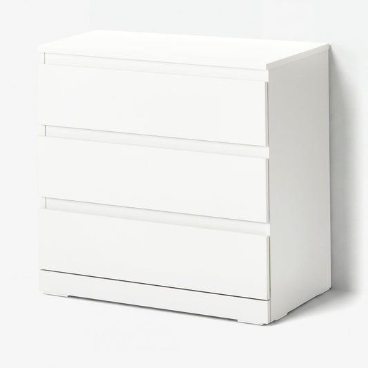 LILLBERGET chest of 3 drawers, white, 70x43x68 cm