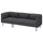 LILLEHEM 3-seat modular sofa, Gunnared/dark grey metal, 152x73x76 cm