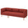 LILLEHEM 3-seat modular sofa, Gunnared/brown-red wood, 152x73x76 cm