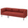 LILLEHEM 3-seat modular sofa, Gunnared/brown-red metal, 152x73x76 cm