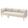 LILLEHEM 3-seat modular sofa, Vissle/beige wood, 152x73x76 cm