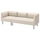LILLEHEM 3-seat modular sofa, Vissle/beige metal, 152x73x76 cm