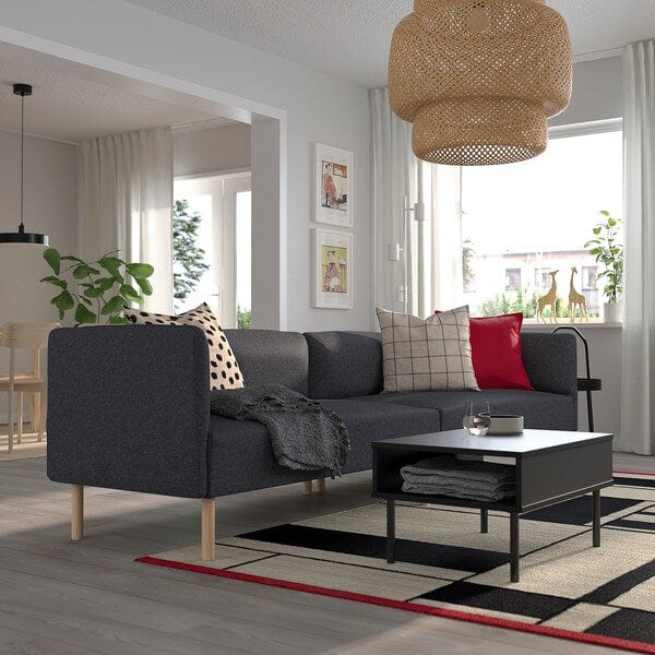 Ikea LILLEHEM - 4-seater sectional sofa, Gunnared/dark grey wood