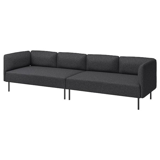 Ikea LILLEHEM - 4-seat sectional sofa, Gunnared/dark gray metal