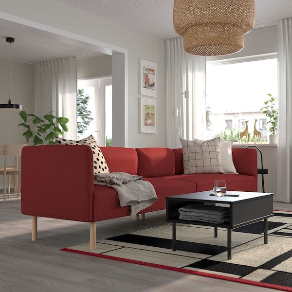 Ikea LILLEHEM - 4-seater sectional sofa, Gunnared/brown-red wood