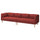 LILLEHEM - 4-seater sectional sofa, Gunnared/brown-red wood