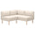 LILLEHEM - 2 seater sectional corner sofa, Vissle beige/wood